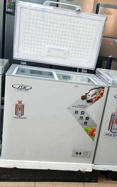 JSK chest freezer — freezer held by LAMM Investment Company.