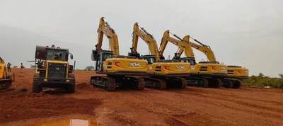 XCMG fleet with wheel loader — excavator held by LAMM Investment Company.